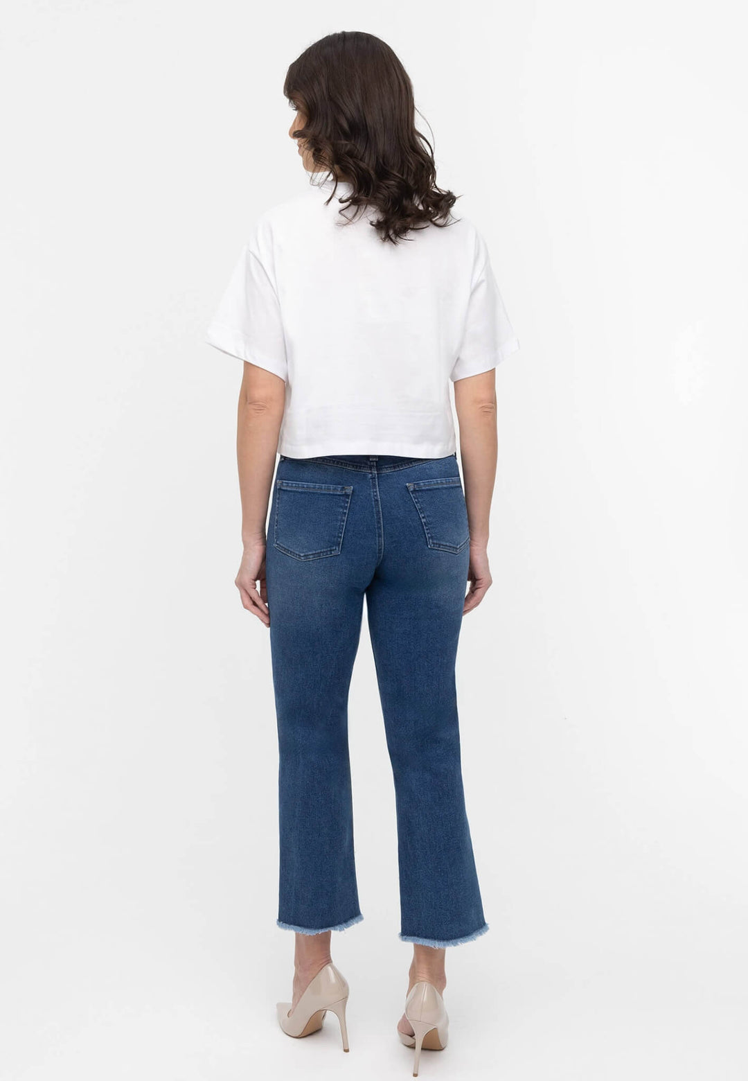 wonderjeans Ankle Wide Blue Darker Wash